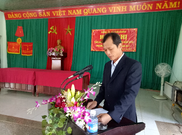 Xã Tam Giang tổng kết nhiệm vụ công tác Đảng năm 2016